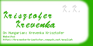 krisztofer krevenka business card